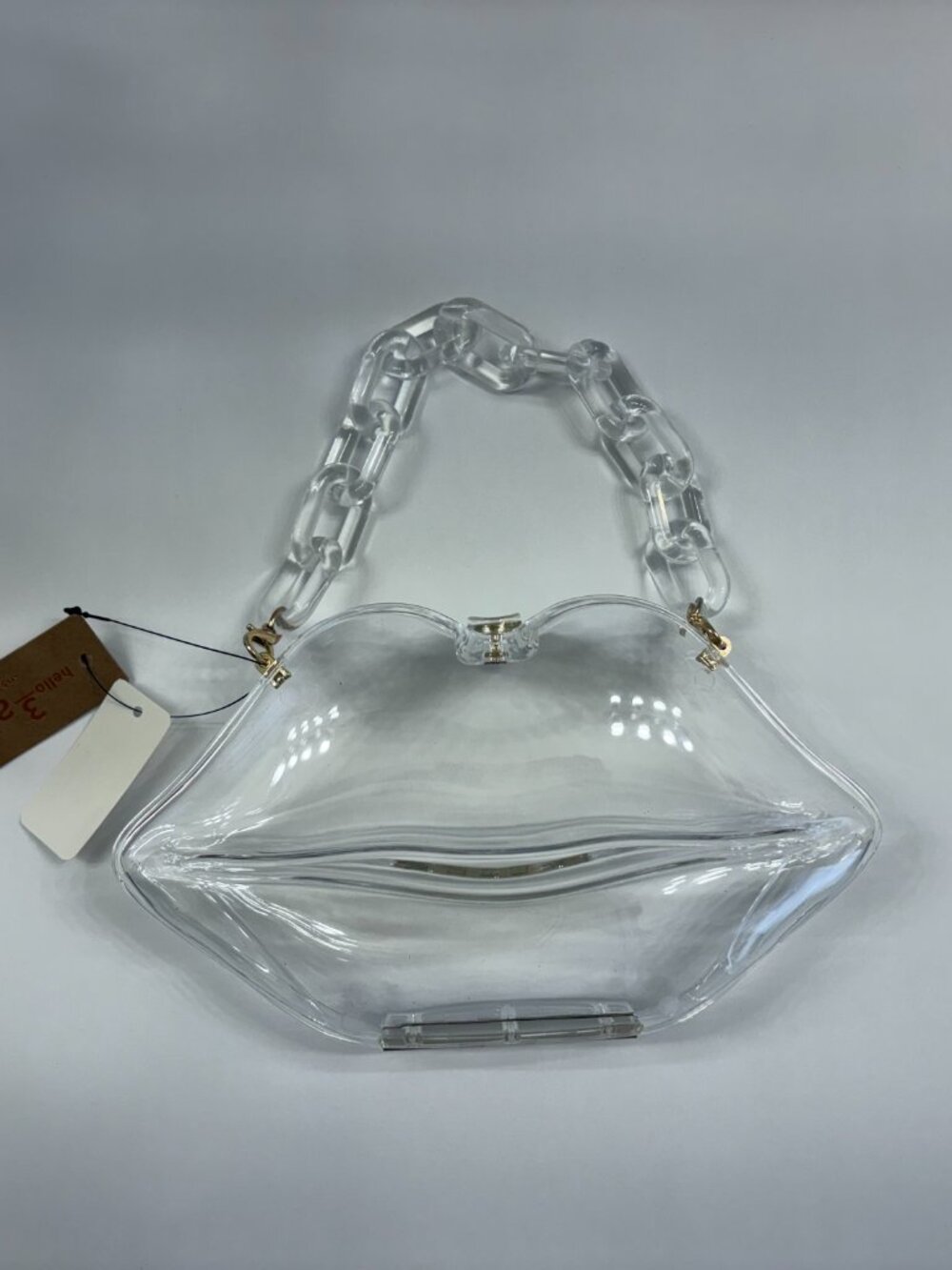 Lips Shaped Bag - Kisses Purse- Hard-shell Crossbody / Clear - NWT - Picture 6 of 12